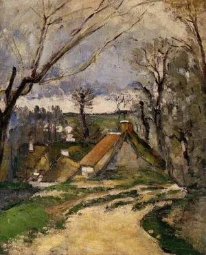 The Cottages of Auvers by Paul Cezanne Oil Painting