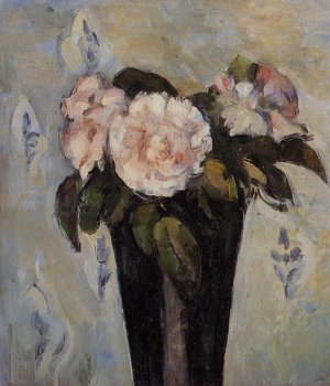 The Dark Blue Vase by Paul Cezanne Oil Painting