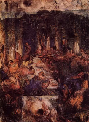 The Feast by Paul Cezanne - Oil Painting Reproduction