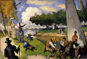 The Fishermen Fantastic Scene by Paul Cezanne - Oil Painting Reproduction