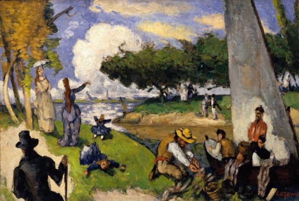 Main Product Photo of The Fishermen  Painting by Paul Cezanne