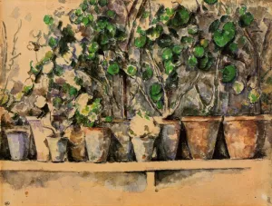 The Flower Pots by Paul Cezanne Oil Painting