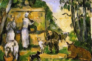 The Fountain painting by Paul Cezanne