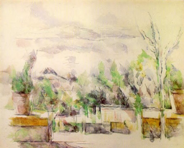Main Product Photo of The Garden Terrace at Les Lauves Painting by Paul Cezanne