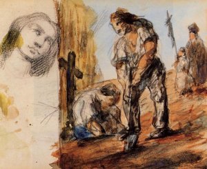 The Gravediggers by Paul Cezanne Oil Painting