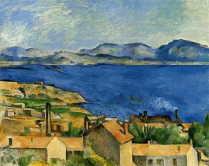 The Gulf of Marseille Seen from L'Estaque Oil painting by Paul Cezanne