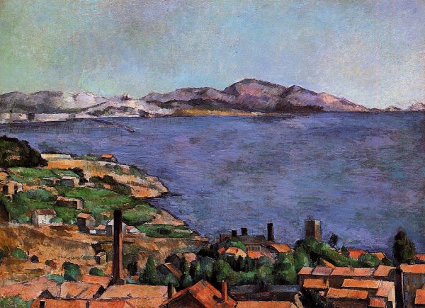 Main Product Photo of The Gulf of Marseilles Seen from L'Estaque Painting by Paul Cezanne