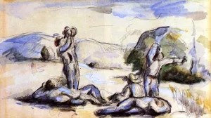 The Harvesters by Paul Cezanne Oil Painting