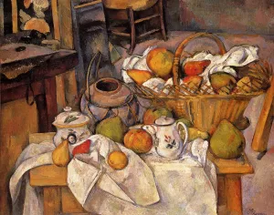 The Kitchen Table Oil painting by Paul Cezanne