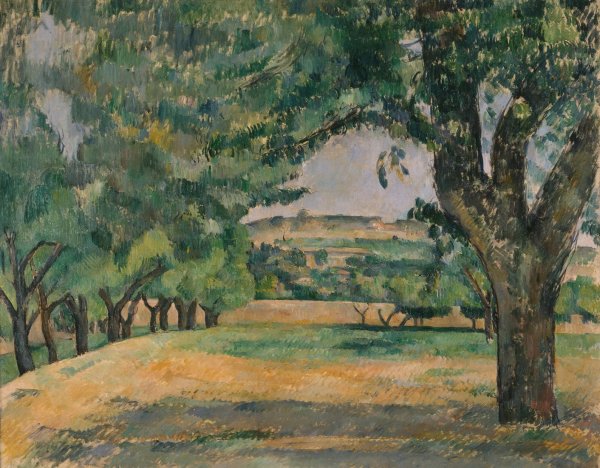 The Neighborhood of Jas de Bouffan  by Paul Cezanne - Hand-Painted Oil Painting Reproduction