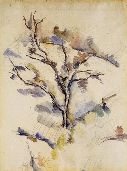 Main Product Photo of The Oak Tree Painting by Paul Cezanne