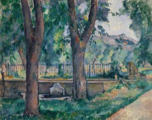 The Pool at Jas de Bouffan by Paul Cezanne Oil Painting