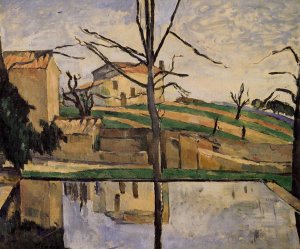 The Pool at Jas de Bouffan by Paul Cezanne Oil Painting