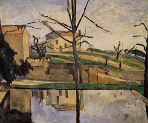 The Pool at Jas de Bouffan Oil painting by Paul Cezanne