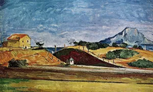 The Railway Cutting painting by Paul Cezanne