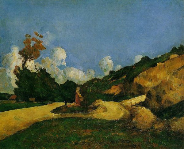 The Road by Paul Cezanne - Hand-Painted Oil Painting Reproduction