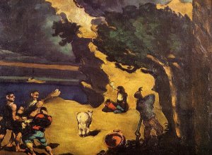 The Robbers and the Donkey by Paul Cezanne Oil Painting