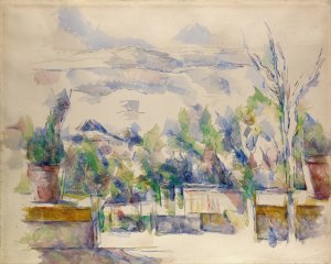 The Terrace at the Garden at Les Lauves by Paul Cezanne Oil Painting
