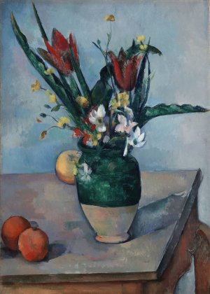 The Vase of Tulips by Paul Cezanne Oil Painting