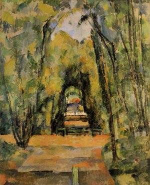 Tree Lined Lane at Chantilly by Paul Cezanne Oil Painting
