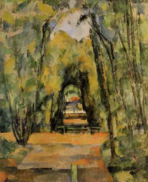 Tree Lined Lane at Chantilly by Paul Cezanne - Oil Painting Reproduction