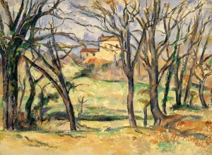 Trees and Houses Near the Jas de Bouffan by Paul Cezanne Oil Painting