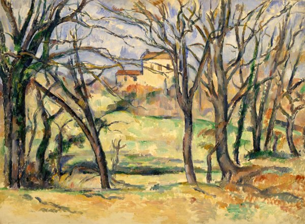 Main Product Photo of Trees and Houses Near the Jas de Bouffan  Painting by Paul Cezanne