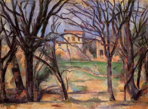 Trees and Houses by Paul Cezanne Oil Painting