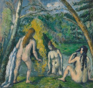 Trois baigneuses by Paul Cezanne Oil Painting
