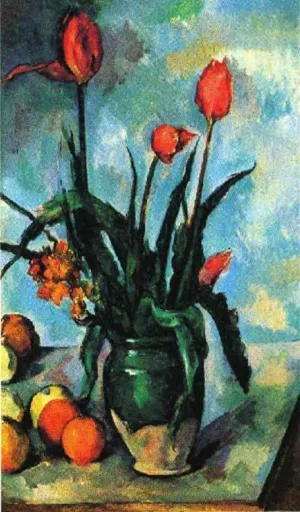 Tulips in a Vase by Paul Cezanne Oil Painting