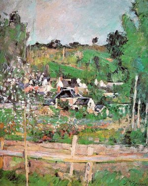 View of Auvers-sur-Oise also known as The Fence by Paul Cezanne Oil Painting