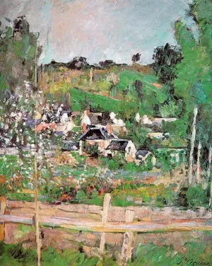 View of Auvers-sur-Oise also known as The Fence by Paul Cezanne Oil Painting