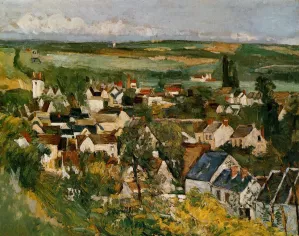 View of Auvers-sur-Oise by Paul Cezanne - Oil Painting Reproduction