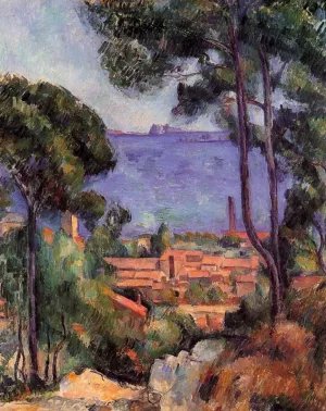 View Through the Trees by Paul Cezanne Oil Painting
