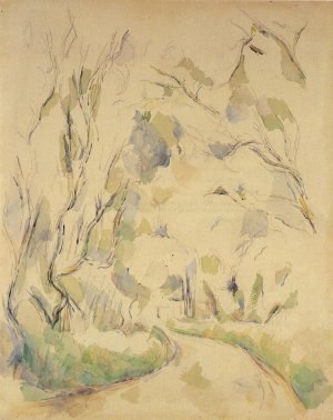 Well by the Winding Road in the Park of Chateau Noir by Paul Cezanne Oil Painting