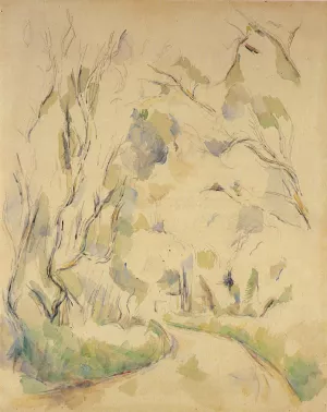 Well by the Winding Road in the Park of Chateau Noir by Paul Cezanne Oil Painting