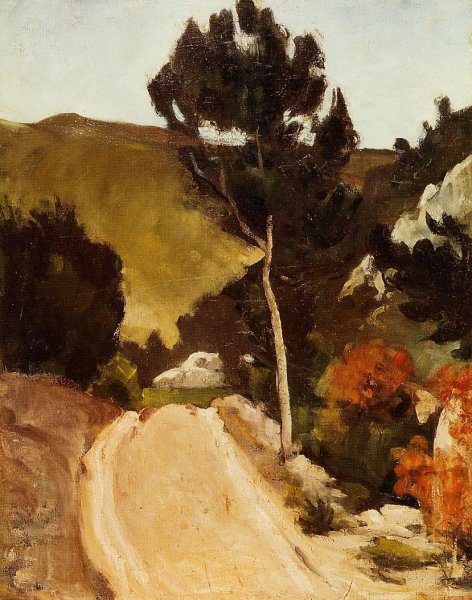 Main Product Photo of Winding Road in Provence Painting by Paul Cezanne