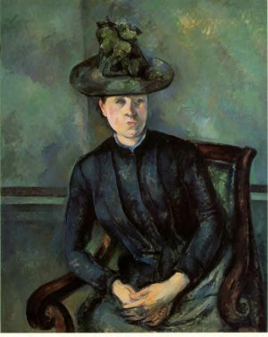 Woman in a Green Hat also known as Madame Cezanne by Paul Cezanne Oil Painting