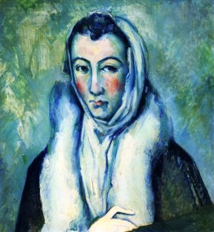 Woman with an Ermine after El Greco by Paul Cezanne Oil Painting