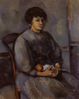 Young Girl with a Doll by Paul Cezanne Oil Painting