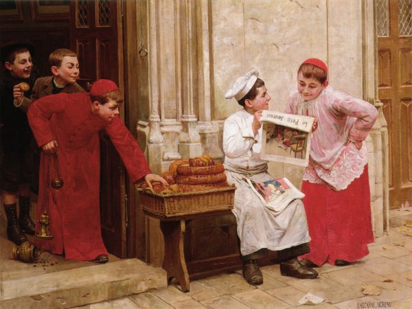 Main Product Photo of Le Petit Journal Painting by Paul Charles Chocarne-Moreau