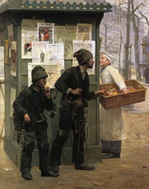 Opportunity Makes the Thief by Paul Charles Chocarne-Moreau Oil Painting