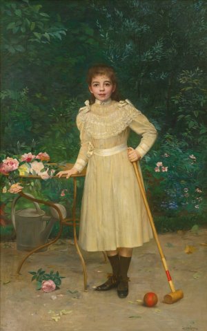 Ready To Play by Paul Charles Chocarne-Moreau Oil Painting