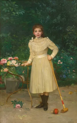 Ready To Play by Paul Charles Chocarne-Moreau Oil Painting