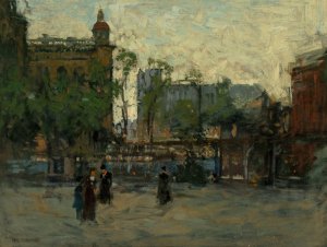 Early Evening, Empire Park, New York by Paul Cornoyer Oil Painting