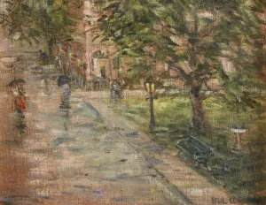 Rainy Street Sceneinedne by Paul Cornoyer Oil Painting