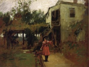 Studio Garden, East Gloucester by Paul Cornoyer Oil Painting