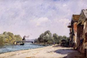 A Bridge Over The Oise by Paul-Desire Trouillebert Oil Painting