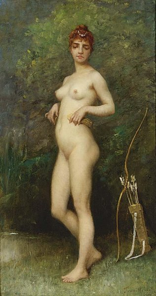 Main Product Photo of Diana Chasseresse Painting by Paul-Desire Trouillebert