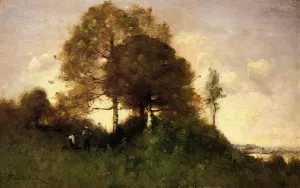 Faggot Gatherers by Paul-Desire Trouillebert Oil Painting